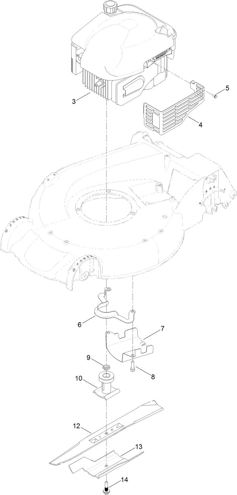 Engine and Blade Assembly