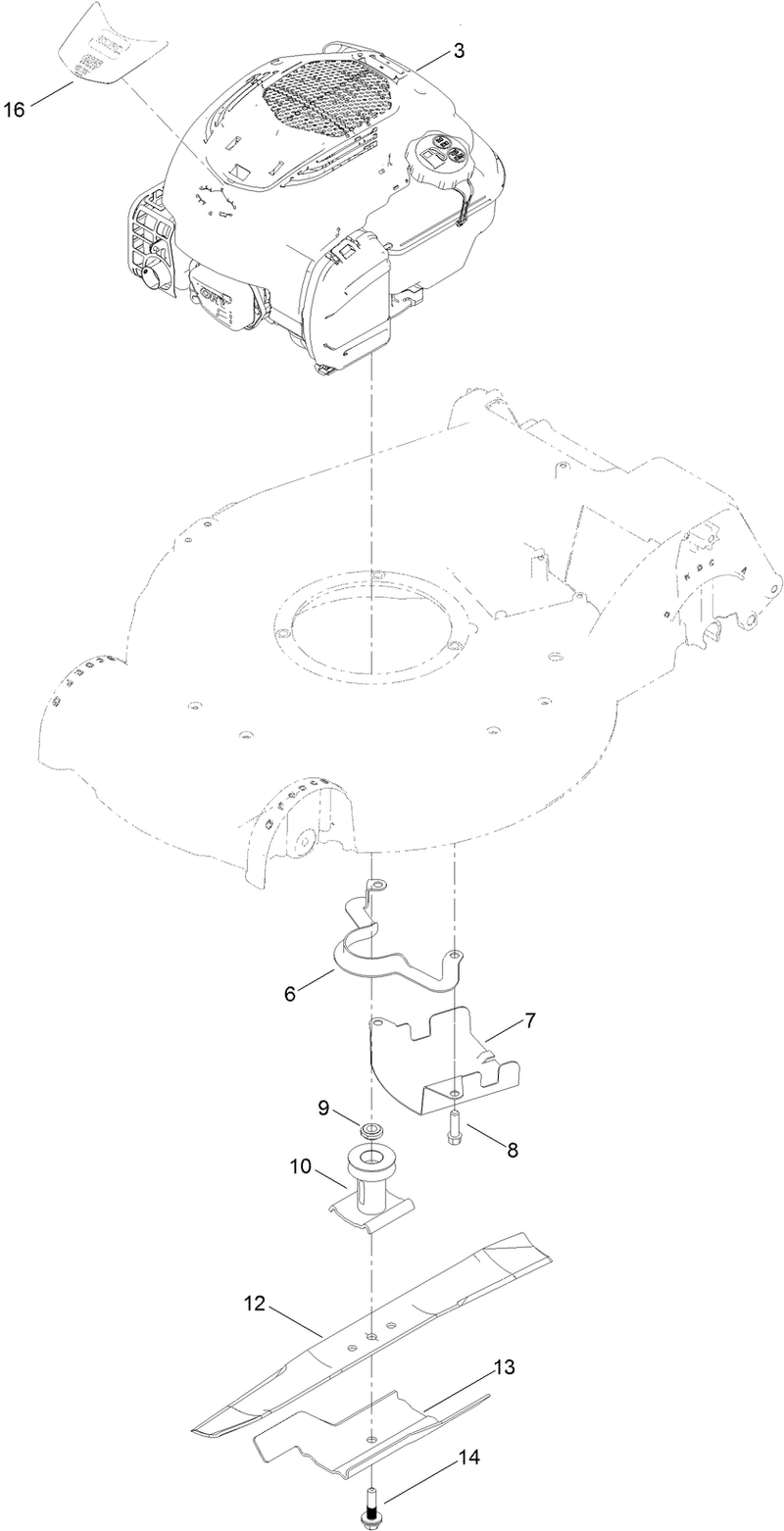 Engine and Blade Assembly