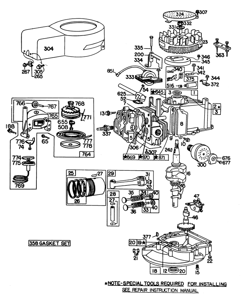 Engine Briggs and Stratton Model No 92908 1934 02