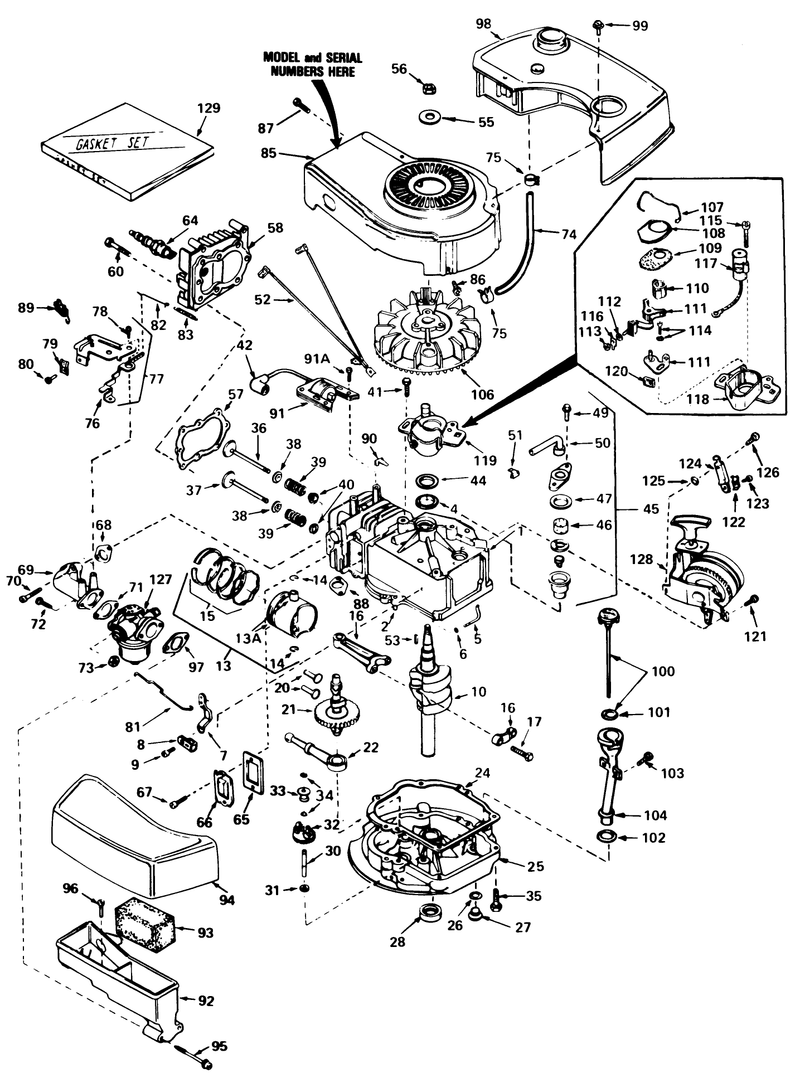 Engine Tecumseh Model No Tnt 100 10063d