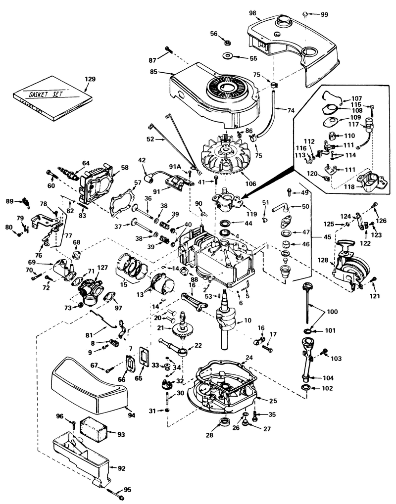 Engine Tecumseh Model No Tnt 100-10063c