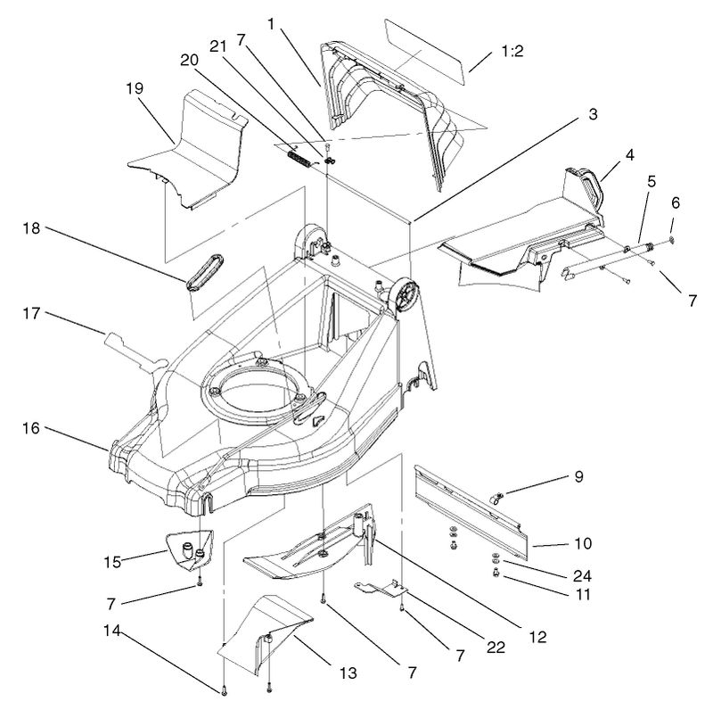 Deck Kickers And Recycler Plug Assembly