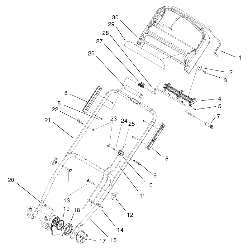 Self Propelled Handle And Controls Assembly