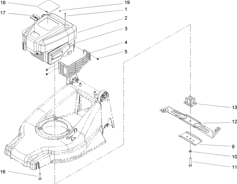 Engine and Blade Assembly