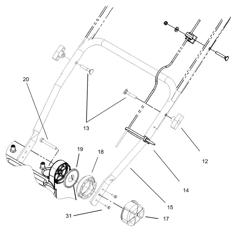 Lower Handle and Adjusting Knob Assembly