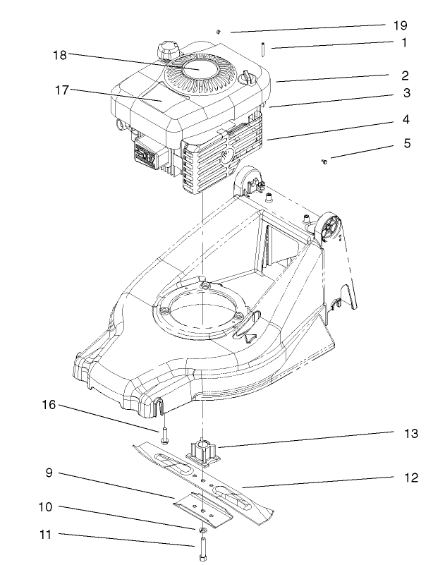 Engine and Blade Assembly