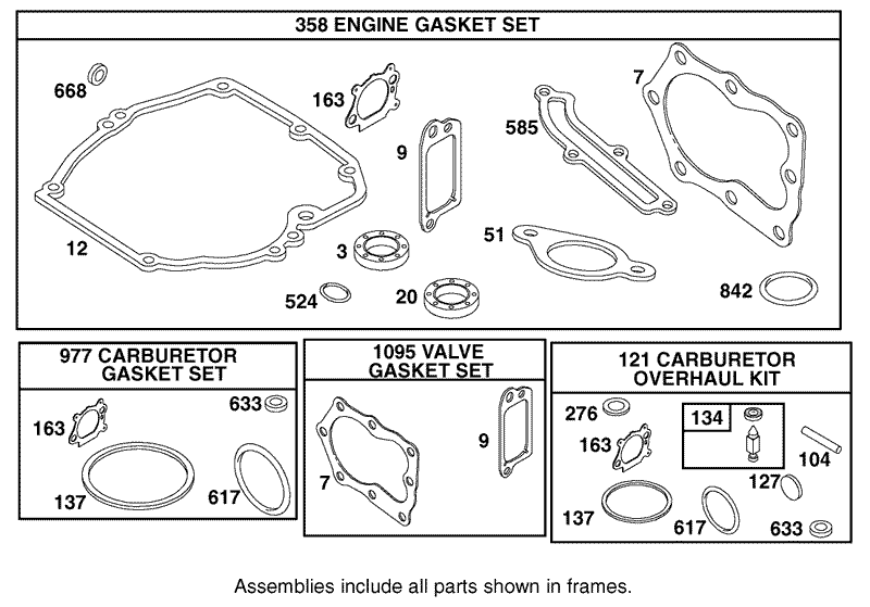 Gasket Assembly Briggs and Stratton Model 12F802 1770 B1