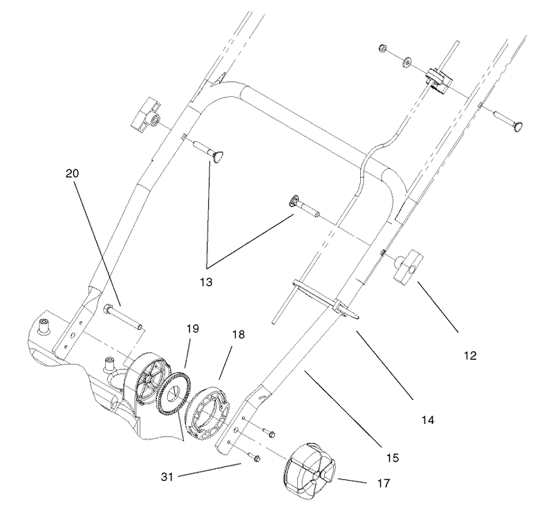 Lower Handle and Adjusting Knob Assembly