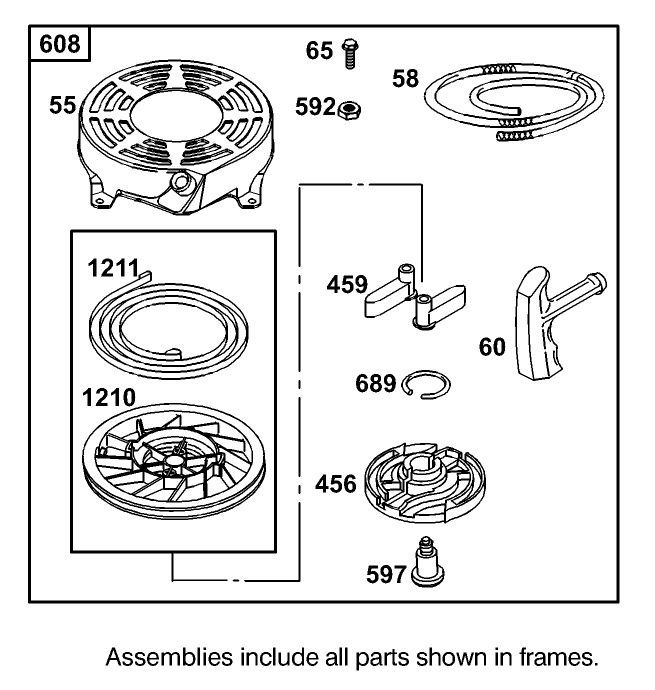 Starter Assembly Briggs and Stratton 12F802 1770 B1