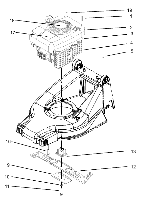 Engine and Blade Assembly