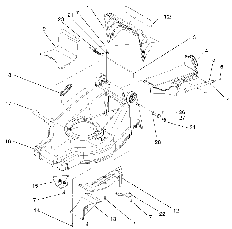 Deck Kickers And Recycler Plug Assembly