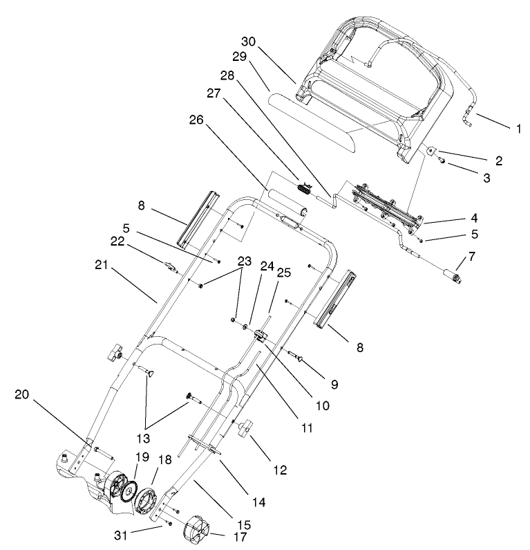 Self Propelled Handle And Controls Assembly