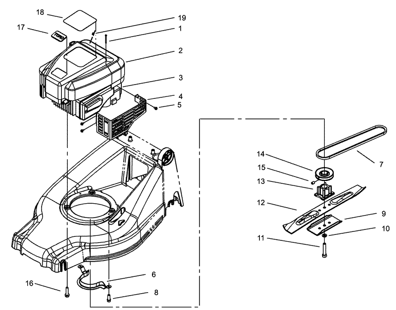 Engine and Blade Assembly