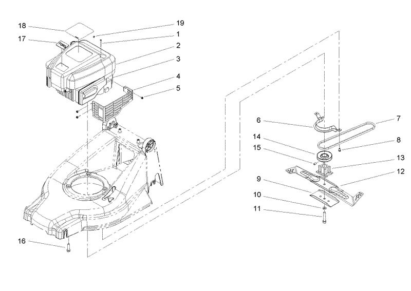 Engine and Blade Assembly
