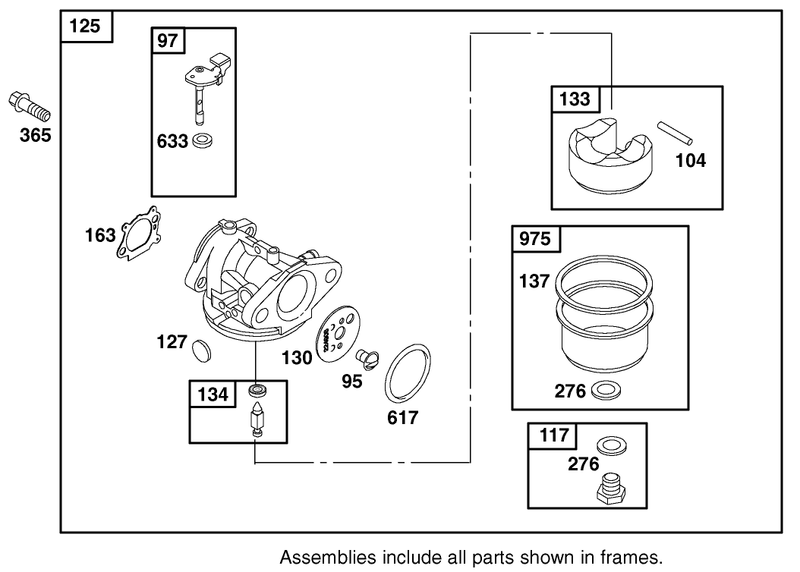 Carburetor Overhaul Kit Assembly Briggs And Stratton Model 12f802 1770 B1