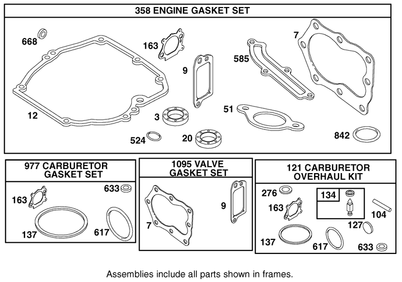 Gasket Assembly Briggs And Stratton Model 12f802 1770 B1