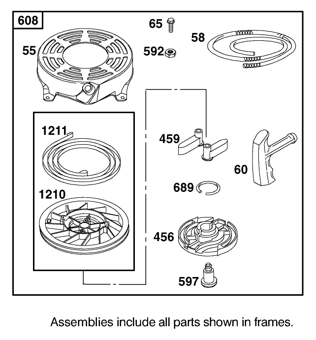 Starter Assembly Briggs And Stratton Model 12f802 1770 B1
