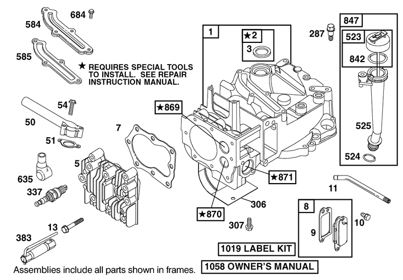 Cylinder And Cylinder Head Assembly Briggs And Stratton Model 12f802 1770 B1