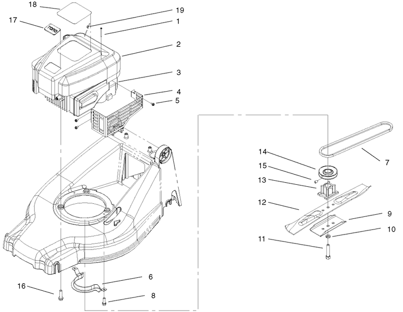 Engine And Blade Assembly