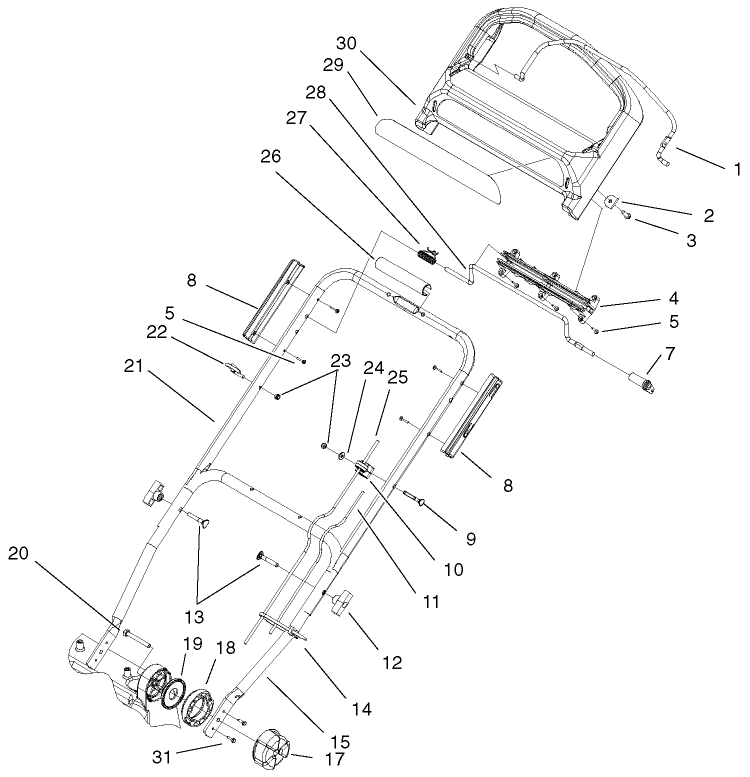 Self Propelled Handle And Controls Assembly