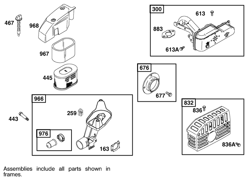 Air Cleaner Assembly Briggs and Stratton 123602 0152 E1
