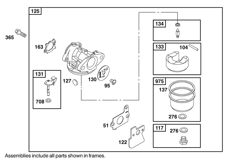 Carburetor Assembly Briggs and Stratton 123602 0152 E1