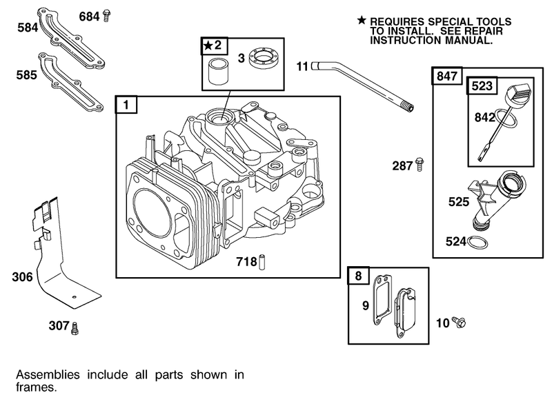 Engine Briggs and Stratton Model 123607 0153 E1