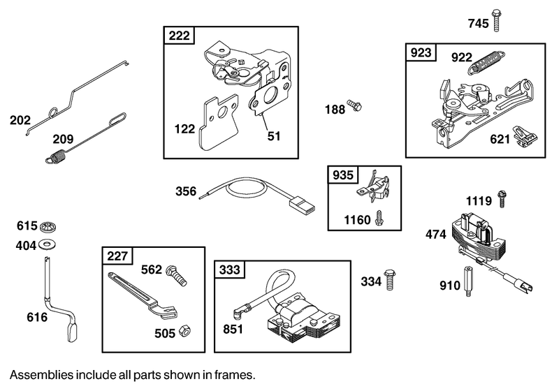 Engine Briggs and Stratton Model 123607 0153 E1
