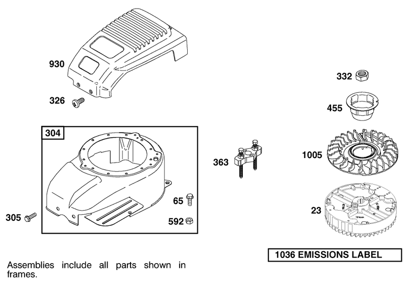 Engine Briggs and Stratton Model 123607 0153 E1