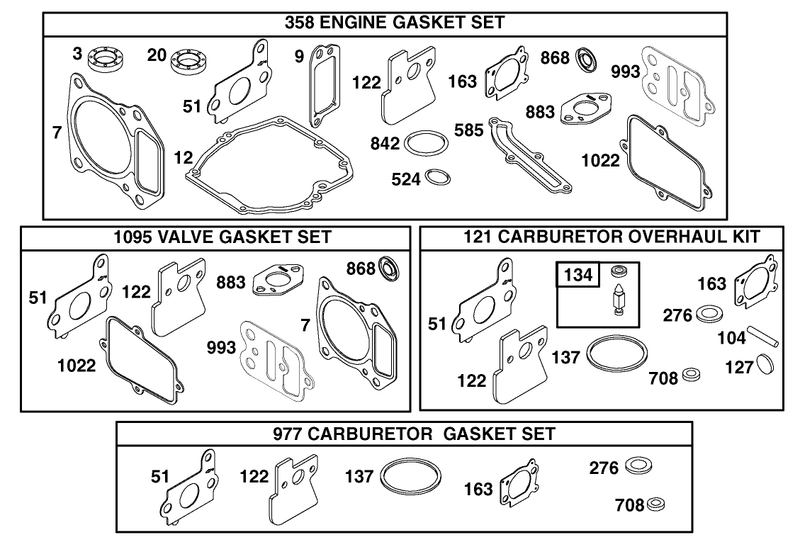 Engine Briggs and Stratton Model 123607 0153 E1