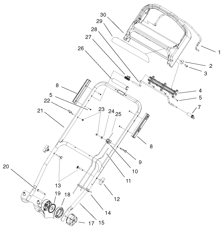 Self Propelled Handle And Controls Assembly