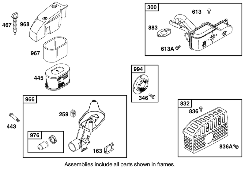 Air Cleaner And Exhaust Assembly