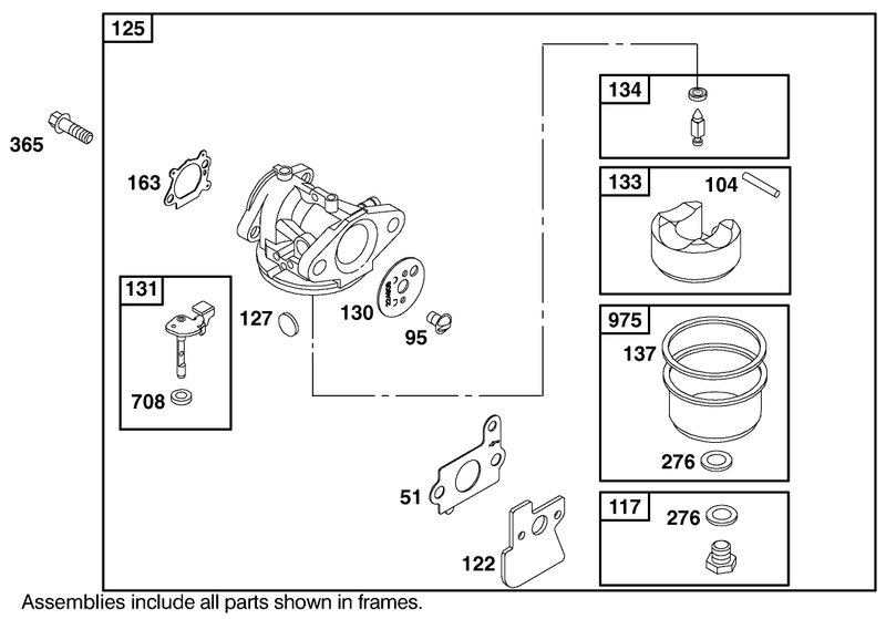 Carburetor Overhaul Kit Assembly