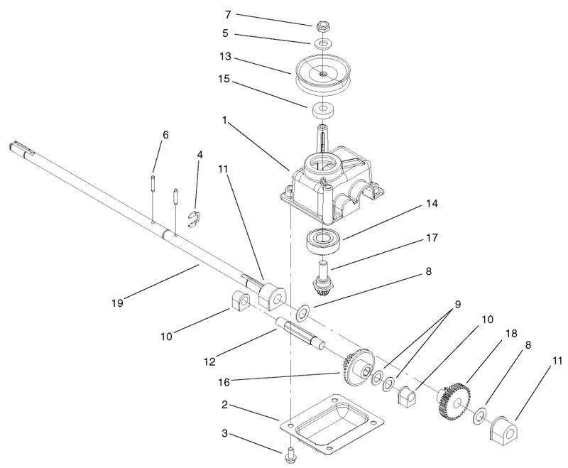 Gearcase Assembly No 104 7593
