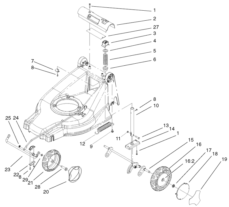 Height Of Cut And Wheel Assembly