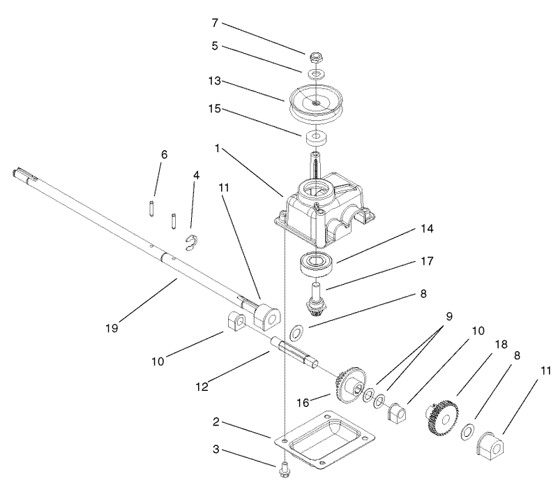 Gear Case Assembly No 104 7593