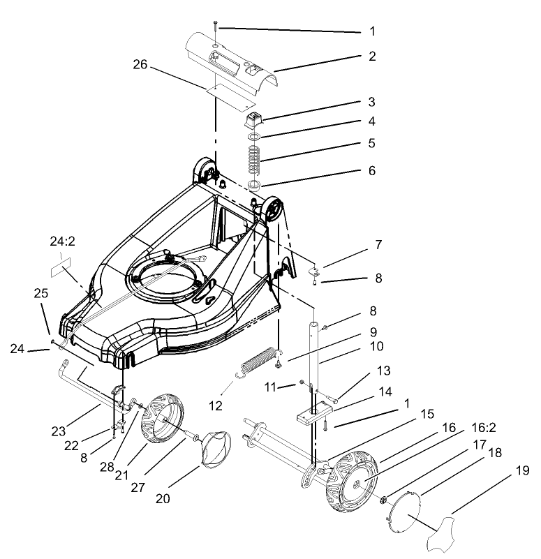 Height Of Cut and Wheel Assembly