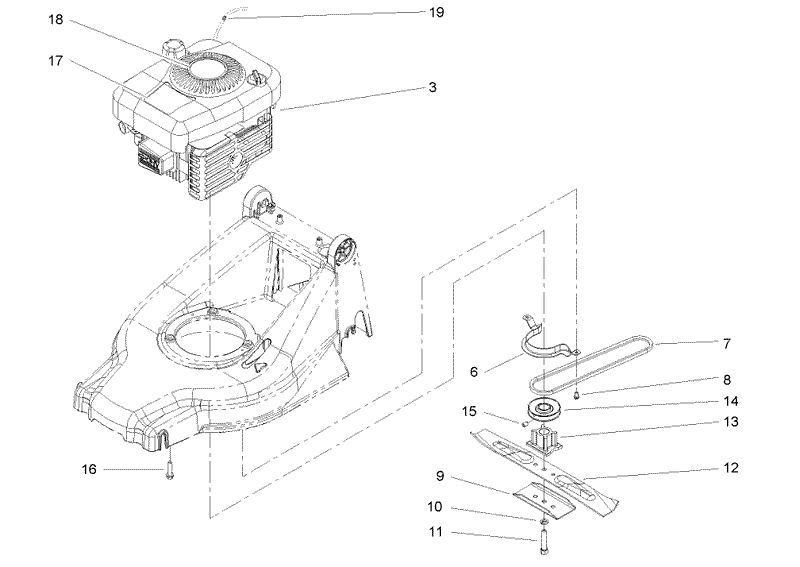 Engine and Blade Assembly