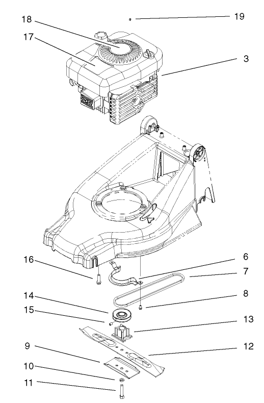 Engine and Blade Assembly