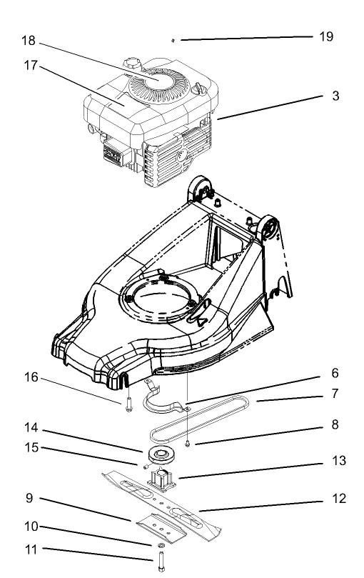 Engine and Blade Assembly