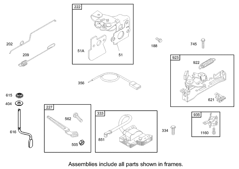 Governor Assembly Briggs and Stratton Model 122607 0116 E1