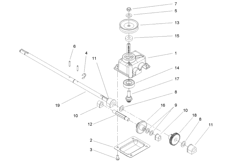 Gear Case Assembly No 104 7593