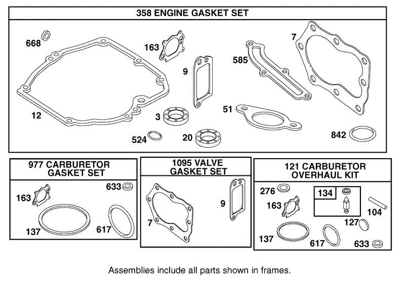 Gasket Assembly Briggs and Stratton Model 12F802 1770 B1