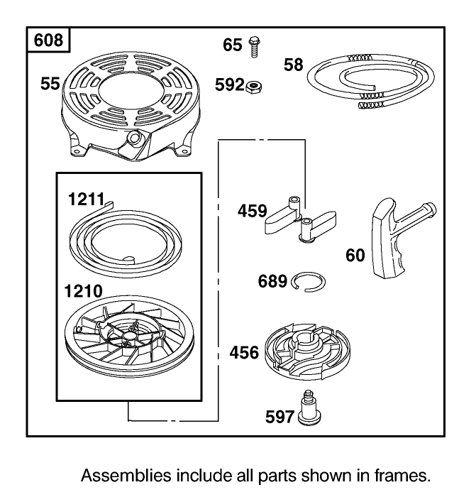 Starter Assembly Briggs and Stratton Model 12F802 1770 B1