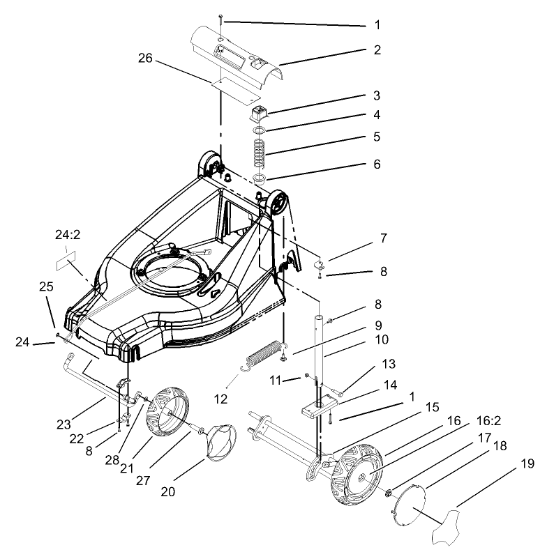 Height Of Cut and Wheel Assembly