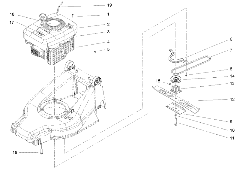 Engine and Blade Assembly