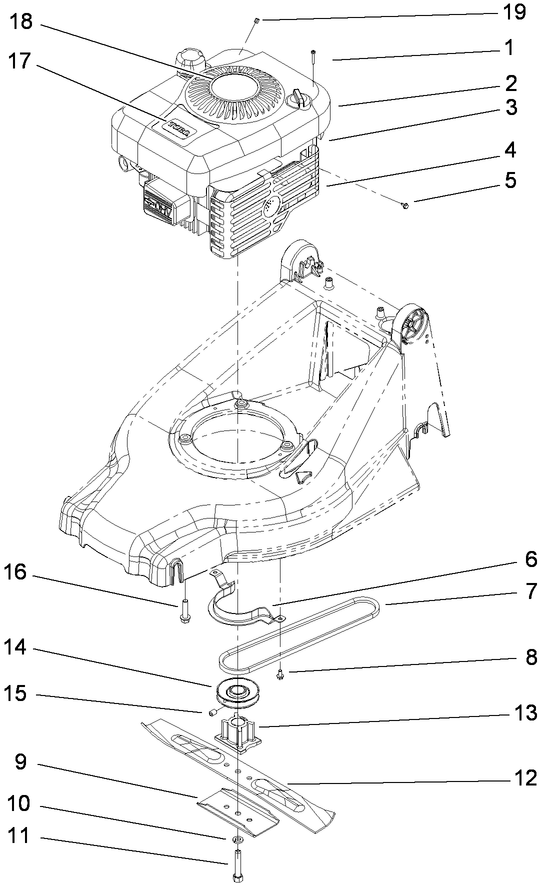 Engine and Blade Assembly
