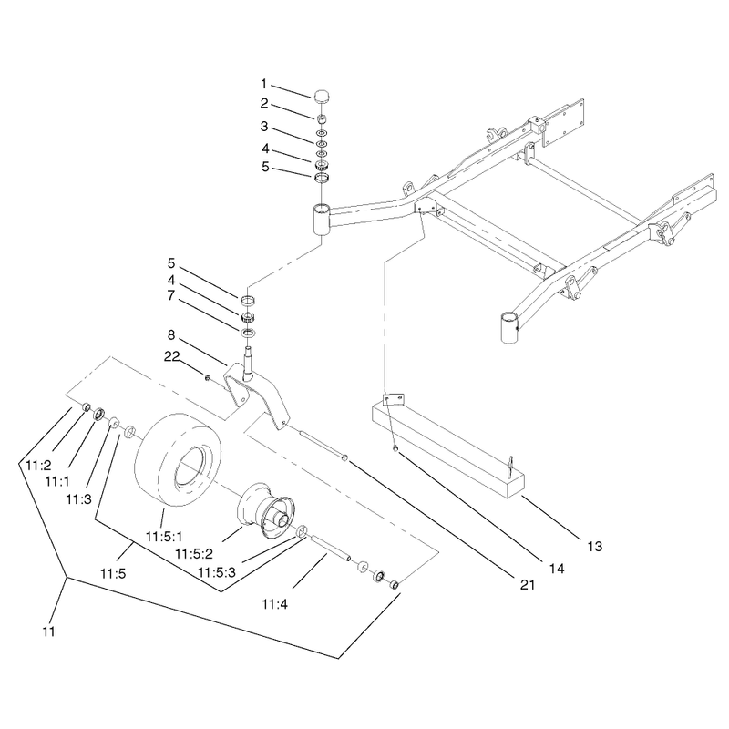 Caster and Wheel Assembly