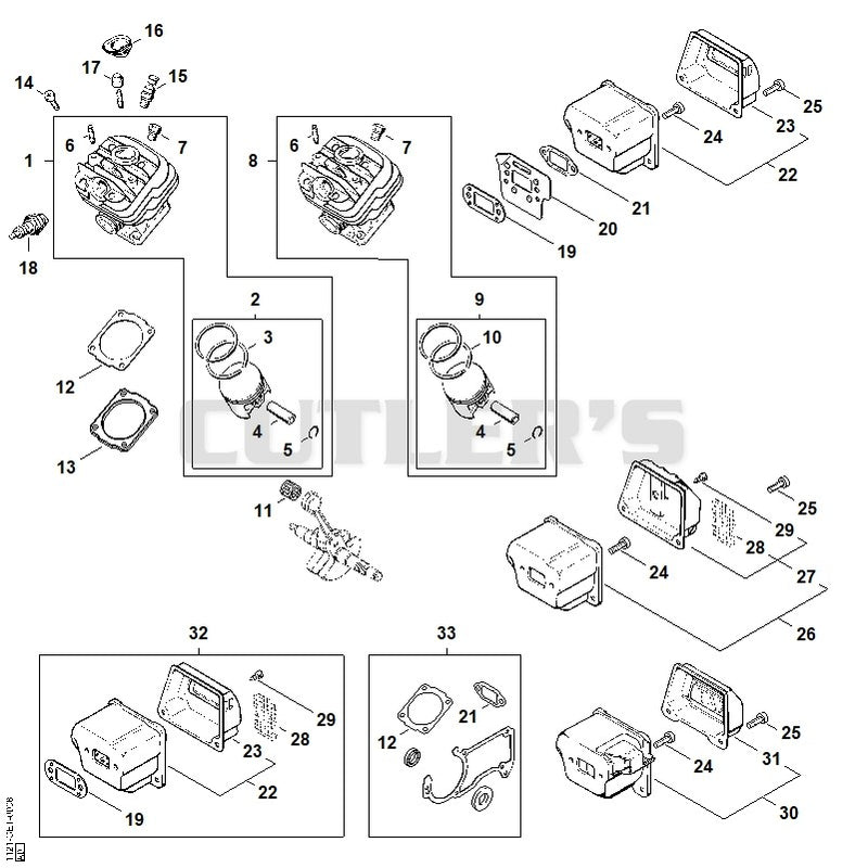 Cylinder, Muffler