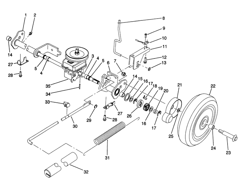 Sp Rear Axle Assembly model No 20905 Only